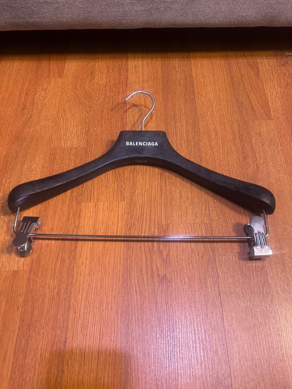 Balenciaga Black Hanger with Metal Clip Bar